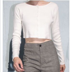 BRAND NEW Brandy Melville cropped white sweater